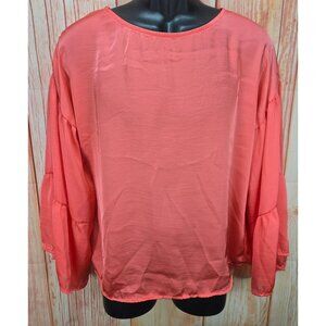 Ivy Jane Womens Coral Bell Sleeve Blouse Sim Medium NWT